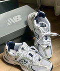 New balance white/darkblue