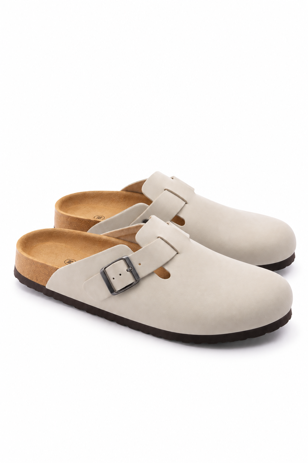 Ivory Buckle Clogs