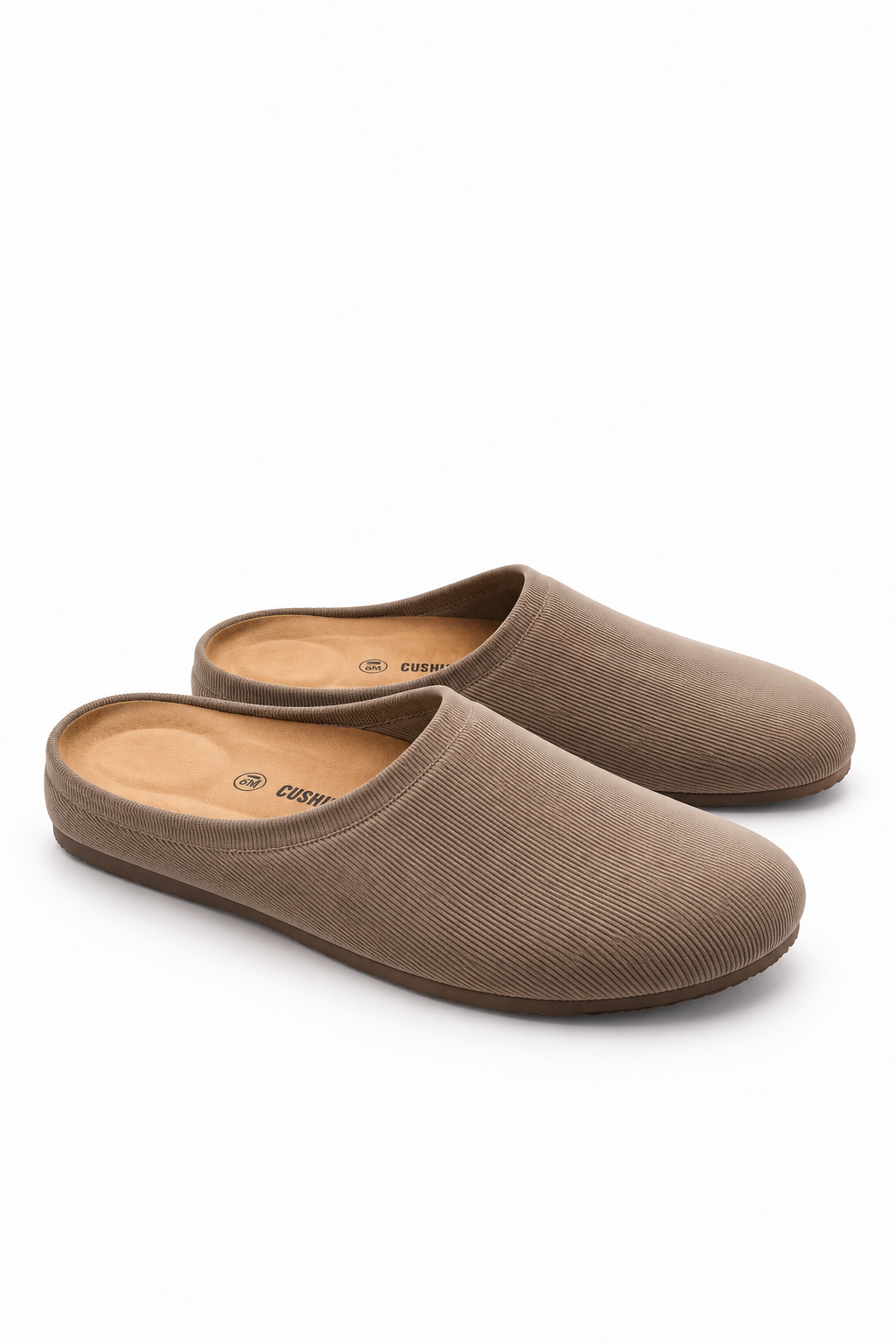 Taupe Closed Toe Mules
