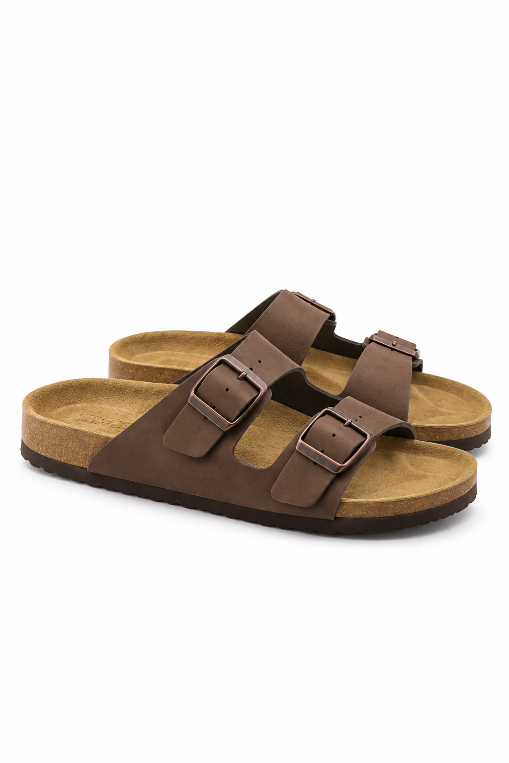 Brown Classic Buckle Slides