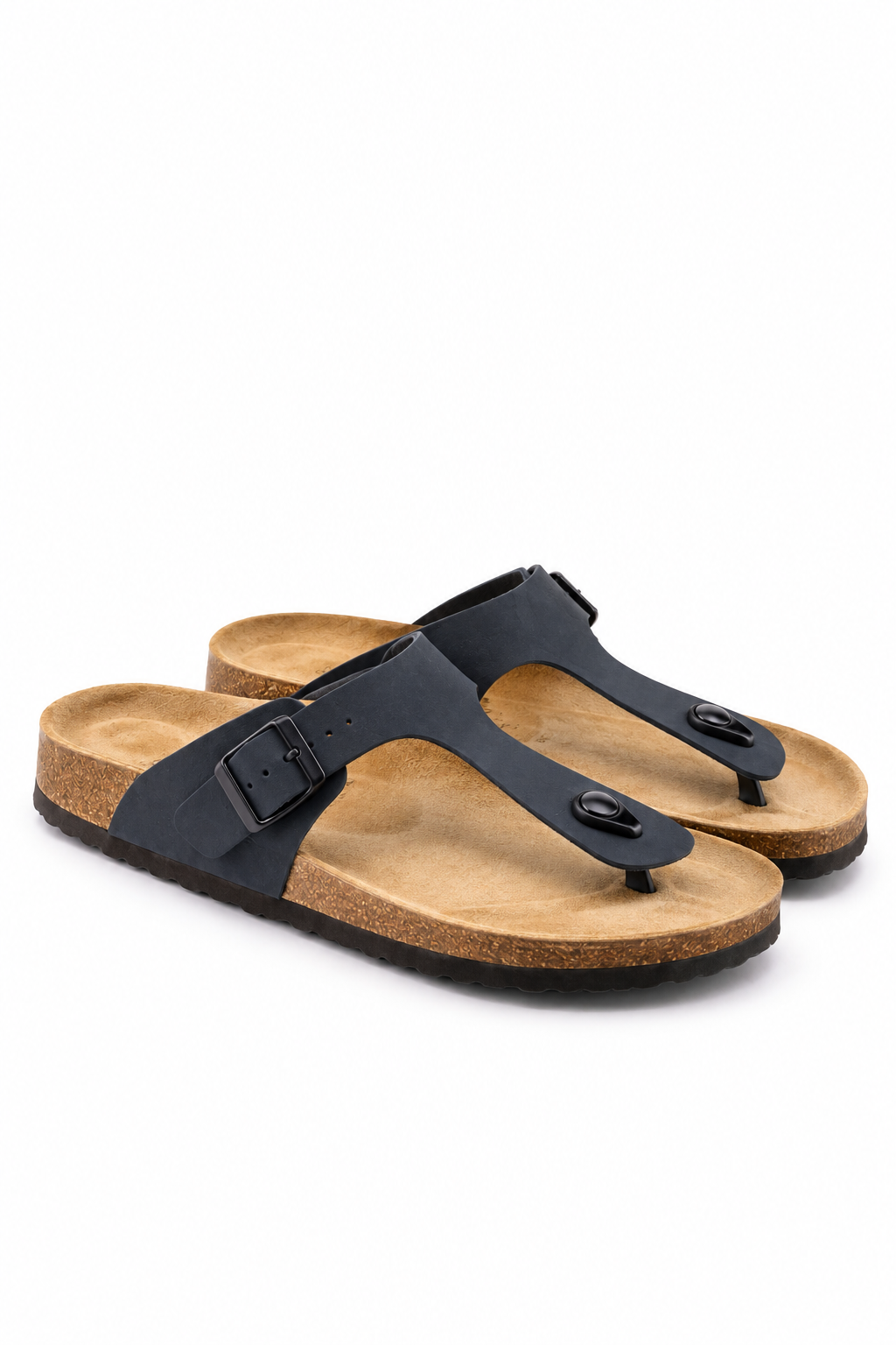 Navy Toe Post Sandals