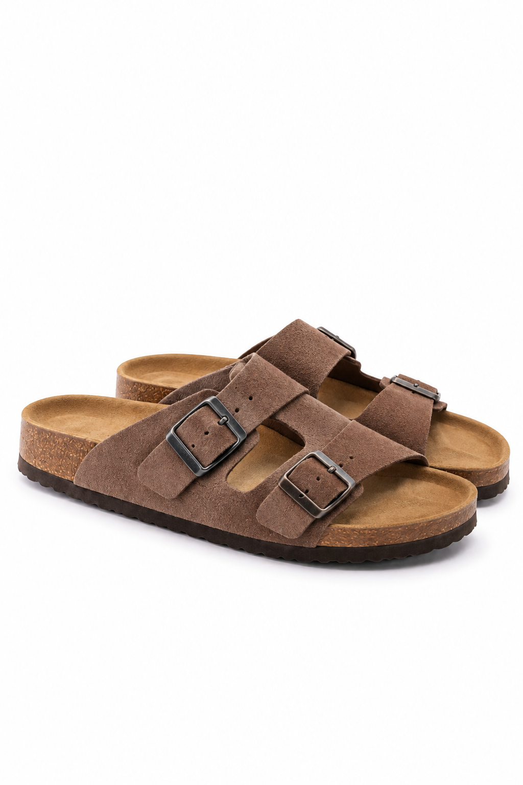Brown Everyday Buckle Slides